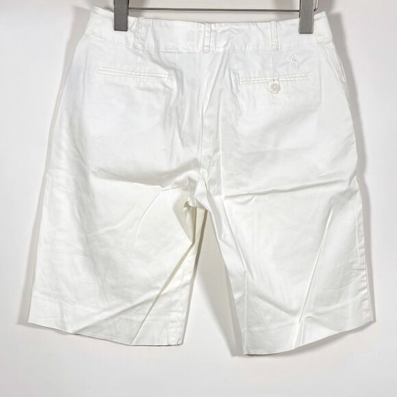 Ralph Lauren Golf Classic Fit White Bermuda Twill Chino Shorts - Size 8 - Picture 2 of 8